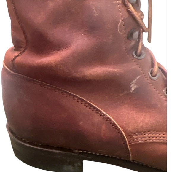 Justin Women’s‎ Leather Western Cowboy Boots Brown 6.5B Made in USA Vintage - Picture 7 of 8